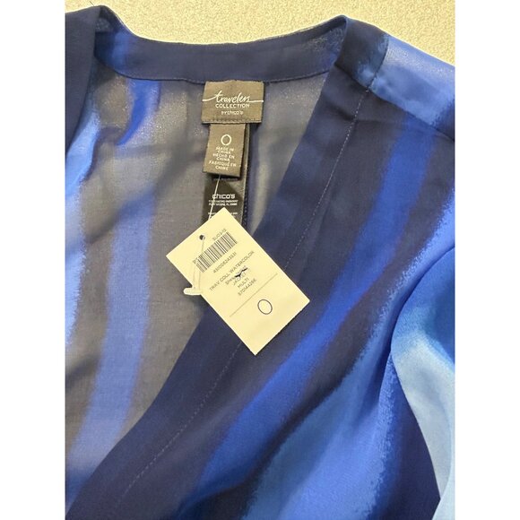 Chico's Travelers Collection Watercolor Sheer Jacket Cardigan 0 Small NWT - Picture 4 of 4